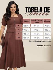 Elegant Women's Formal Outfit Set: Skirt And Short-Sleeved Blouse With Zipper - 黑色 - 查看 5