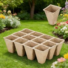 6packs Peat Pots Seedling Starter Trays Seedling Cups For Vegetables Flowers Herbs Seed Starting Garden Plant Nursery - A - View 7