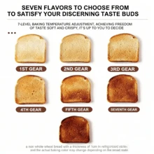 Sokany 08111 Household Toaster, Fully Automatic Dual-Slice Toaster, 750W High Power, Fast Baking, 7 Temperature Settings, Defrost/Reheat, Stainless Steel Material, Easy To Clean, Suitable For Home Toaster, Breakfast Maker, Oven And Toast Maker. - EU E Type Plug(220-240V) - View 6