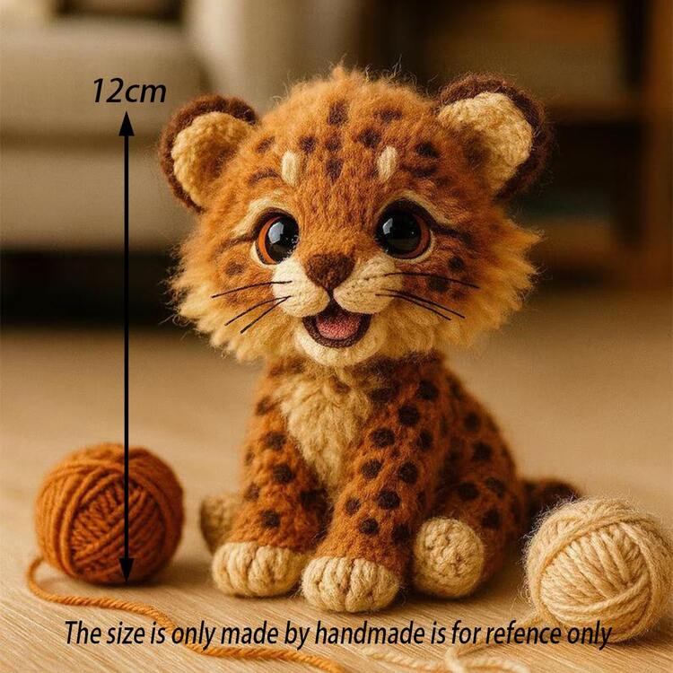 1 Set Kit de Ganchillo DIY para Tigre Blanco y Guepardo Lindos, Incluye Instrucciones Detalladas y Tutoriales en Video, Apto para Principiantes, Regalos Hechos a Mano Llenos de Tiempo y Amor, Se Puede Usar como Decoración del Hogar, Colgante de Mochila, Accesorios de Automóvil, Adecuado para Cumpleaños, Día de San Valentín, Pascua y Otras Festividades. ¡Trae el Adorable Tigre y el Leopardo a Casa! - Kit de crochet para hacer tú mismo - Ver 5