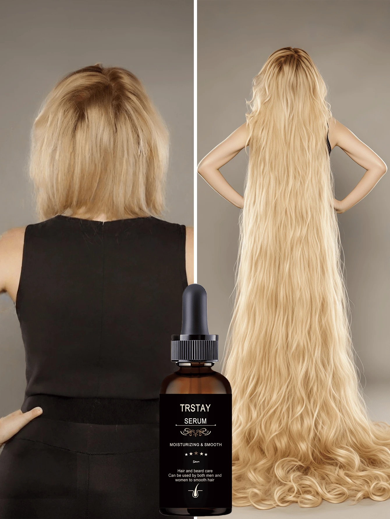 TRSTAY Hair Care Serum (Hair Essence & Hair Oil) - Enriched With Rosemary, Babassu Oil & Argan Oil, Helps Sparse Hair Look Fuller And Thicker. - 彩色 - 查看 1