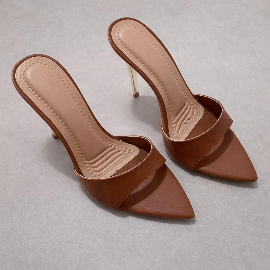 Women's High Heel Sandal, Elegant, Comfortable, 100cm Strap - 駝色 - 查看 1