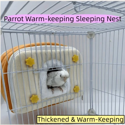 Parrot Warm Nest, Thickened Bird Nest For Winter, Pet Bird Anti-Cold Nest, Cage Mounted Sleeping Nest