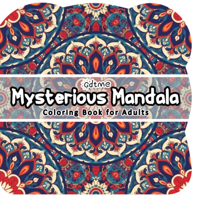GDTME Adult Mysterious Mandala Coloring Book | 50 Complex Patterns For Stress Relief And Relaxation | Suitable For Meditation, Art Therapy, And Unwinding After Work