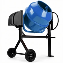 TABU 6.0 Cu.Ft Electric Concrete Mixer, Portable Cement Mixer, Mortar Mixing For Stucco/Seeds, Freestanding Cement Mixing Tools With Wheels For Stucco, Orange/Blue/Green - US B Type Plug(110-127V) - View 3