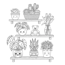 GDTME 绽放乐趣：成人及青少年涂色书，可爱、简约、醒目，24页，单面厚纸印刷，非常适合作为复活节、母亲节、音乐节、婚礼季、返校季和生日礼物。妈妈礼物、韩流、学校用品、文具、复活节礼物、房间装饰、学习用品、办公用品、礼品、派对礼品袋填充物、玩具、2026年毕业派对用品 - 填色本 - 查看 6