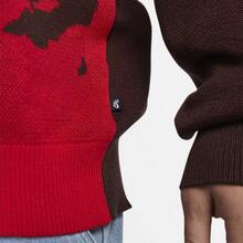 Nike Round Neck Casual Sports Long Sleeve Knit Sweater Brown Tops Men - Multicolor - View 5