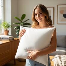 Premium White Polyester Down Alternative Cushion Inserts – Machine Washable Lightweight Pillow Inserts Available In 1/2/4/6/8 Packs, Multiple Sizes 12*20in 18in 20in 22in For Sofa Couch Pillowcase Filling - 1PC - 查看 10