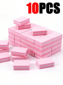 2/10/20/50/100pcs Nail Buffing Blocks, 100/180 Grit Nail Files, Mini Double-Sided Foam Nail Buffers, Suitable For Acrylic Nail Trimming Tools - Multicolor - View 9