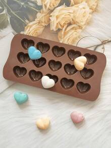 3D Heart-Shaped Chocolate Mold - Suitable For New Year Party DIY Cake Decoration And Baking - Jelly And Candy Silicone Mold - Small Household Kitchen Tool And Accessory, Valentine's Day Anniversary, Mother's Day Gift, Father's Day Gift - Multicolor - View 7