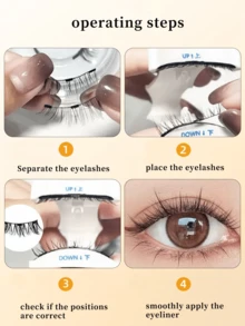 Magnetic Eyelash Kit - Reusable Magnetic Eyelashes With Clip, No Glue Needed, Easy To Apply &, Natural Look, Portable With Storage Box &, Makeup Mirror, Eyelash Extensions, Beauty Accessory, Beauty Enthusiasts , Strong Magnet, Reusable & Long-Lasting, Easy Application For Dates And Parties - View 8