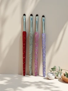 奢华水钻眼线刷，精准眼部细节刷，超细柔软刷毛，适用于睫毛根部和泪沟处 - 彩色 - 查看 1