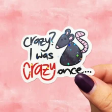 1pc/3pcs Black Frog Cloak "Was I Mad? I Once Was" Sticker - Polypropylene, Suitable For Car Rear Window, Laptop, And Water Bottle, Representing Life, Universe And Everything Stickers Scrapbook Supplies Scrapbooking - vinil - View 2