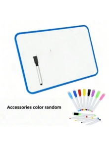 1pc Kids Wooden Desktop Painting Easel With Chalkboard And Whiteboard, Includes Chalk, Markers, Eraser, Magnetic Letters For Classroom Desk Easel - Multicolor - View 9