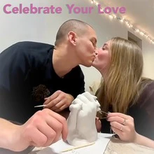 Kit de Molde de Manos – el Kit Original de Moldes de Manos para Parejas – Regalos de San Valentín para Ella y Él - Regalos de Aniversario y Compromiso para Mujeres, Hombres, Mamá, Esposa, Novio, Novia, Boda, Novia - Ropa formal - Ver 10