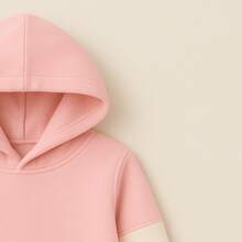 Girls' Warm Fleece Kangaroo Hoodie Sweatshirt - Baby Pink - View 2