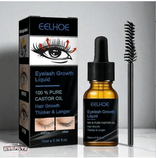  Everlyx – Eelho Wimpernserum 10 ml – Natürliches Serum mit 100 % reinem Rizinusöl – Stimuliert das Wachstum längerer, kräftigerer und vollerer Wimpern – Tägliche Pflege für einen atemberaubenden Blick – ✅ Versand nach Spanien innerhalb von 24–48 Stunden