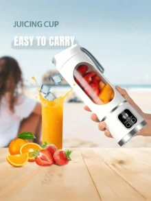 LEVIATECH 1个便携式迷你搅拌机/榨汁机 - USB充电，无线个人搅拌机，配备不锈钢刀片，非常适合制作冰沙和奶昔，是户外使用的理想之选，也是一份很棒的圣诞礼物，有3种颜色可选。 - 彩色 - 查看 4