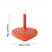 20个经典木制彩虹旋转陀螺，桌面减压玩具，派对礼品 - 彩色 - 查看 6