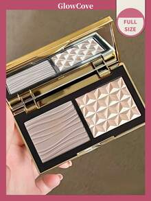 MAC Sculpt & Glow Duo | Omega Contour & Double Gleam Highlight | 2-In-1 Face Palette | Long-Wearing High Pigment - Two-color - View 4