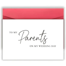1 PC Wedding Day Greeting Card Set For Parents, Including A Card For The Father And A Card For The Mother, Wedding Greeting Cards, And Wedding Cards For Parents. - One Size Fits All - View 3