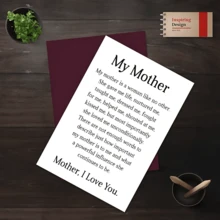 1 PC "I Love You, Mom" ​​Charming Paper Birthday Card - Ideal For Mother's Day, Valentine's Day, And All Birthday Occasions, Birthday Celebrations, Weddings, And Fantasy Themes. - One Size Fits All - View 3