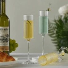 1/2pcs 170ml Crystal Champagne Flutes - Trumpet Shaped, Shatterproof, High-Quality Reusable Toasting Glasses, Add Romantic Charm To Weddings, Anniversaries Or Parties, Suitable For Bridal Showers - View 6