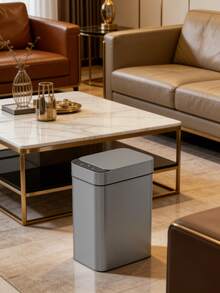 1 pieza Cubo de basura automático sin contacto de 12L, cubo de basura inteligente de plástico delgado y a prueba de agua, gris (baterías no incluidas), adecuado para regalos de graduación, regalos de despedida de soltero, regalos para damas de honor, regalos del Día del Padre, decoración y regalos de Halloween, regalos para invitados de boda - Multicolor - Ver 9