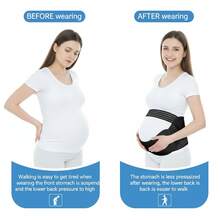 1PC Bestselling 3-In-1 Maternity Belly Support Belt, Shoulder Strap Pregnancy Belly Band, Adjustable Abdomen Support Second & Third Trimester Pregnant Women - màu đen - Xem 7