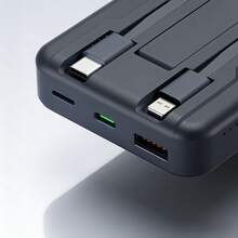 Fast Charging Magnetic Wireless Power Bank 10000mAh High-Speed Fast Charging Portable Power Bank – Built-In USB-C Charging Cable With Convenient Foldable Phone Stand & Dual Output Ports, Wide Compatibility With IPhone17/16/15/14/13 & All Android Devices, Ultra-Compact Lightweight Design Easy To Carry Anywhere, Perfect Holiday & Birthday Gift For Family And Friends, Valentine's Day Gift - Apricot - View 5