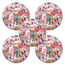 50/250张粉色日系复古美学涂鸦贴纸，适用于DIY手账、文具、行李箱和笔记本 - 防水贴纸 - 1 Set - 查看 10