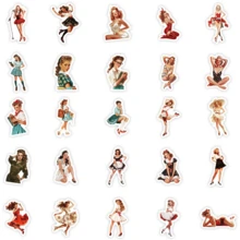 50 miếng dán hình cô gái Pin-Up cổ điển, decal thẩm mỹ retro dành cho người lớn, lý tưởng để cá nhân hóa máy tính xách tay, bình nước, ván trượt, sổ tay và đồ thủ công DIY, trang trí hoài cổ cho phòng ngủ, ký túc xá và không gian văn phòng, miếng dán tự dính độc đáo để tùy chỉnh túi xách, ốp điện thoại và album ảnh, bộ sưu tập thú vị dành cho những người đam mê nghệ thuật Pin-Up và những người yêu thích phong cách retro. - Nhiều màu - Xem 5