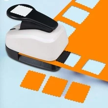 1.5 Inch (38mm) Stamp Shaped Hollow Punch Cutter Tool, Fashionable Stamp Shaped Hollow Square Pattern, Suitable For Paper Craft DIY, Card Making, Scrapbooking, Students - 1.5 Inch 38mm Scalloped Square Puncher - View 7