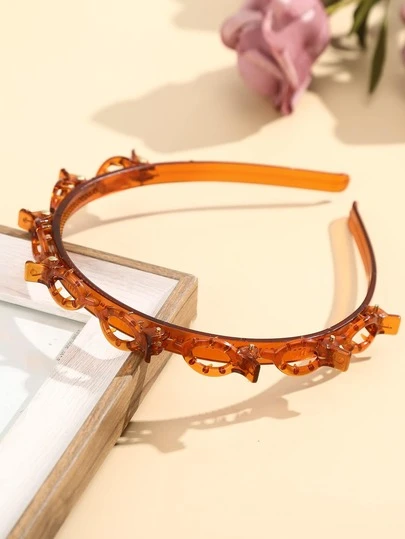 1Pc ​Multi-Tooth Anti-Slip Simple Headband, Commute Hairstyle Secure, Basic Hair Accessory