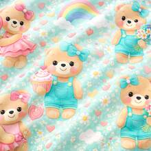 Children's Single Bed Sheet Set, Micropercal, 2 Pieces, Children's Bedding Set With Exclusive Printed Pillowcase - 青熊 - 查看 9