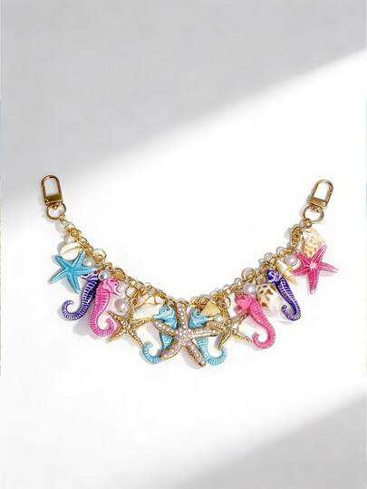 Ocean And Beach Elements Decorations, Bag Charms, Keychains, Mesh Lip Gloss Bags, DIY Bag Decorations; Keychains, Bag Decorations, Bag Charms, Bag Accessories, Chain Bag Decorations, Bag Amulets, Bag Badges, Bag Chain Charms, Decorative Chains, Keychains, Decorative Bag Chains, Wallet Accessories, Bag Strap Chain Decorations. Suitable For Handbags