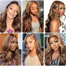 MUEN Human Frontal Hair Wig 8-36 Inch Lace Frontal Wig 13X4 13*6 4*4 5*5 Highlight Body Wave Lace Front Wigs Human Frontal Hair Blended 200% Density Real 13X4 Lace Front Wigs Human Frontal Hair Pre Plucked - SP4/27 - View 10