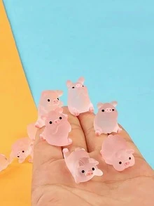 10个迷你多色（颜色随机）夜光小鸭创意汽车内饰装饰，汽车后视镜配件，适用于仪表盘、中控台、后视镜、倒车镜，汽车配件，附带粘性贴纸，女士汽车配件 - 彩色 - 查看 11