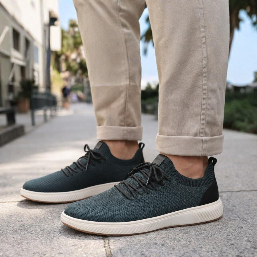 BR Sport Men's Breathable Knit Fabric Sneakers, Easy To Slip On, For Everyday Use Or Work, Super Soft, Original - Graphite - View 1