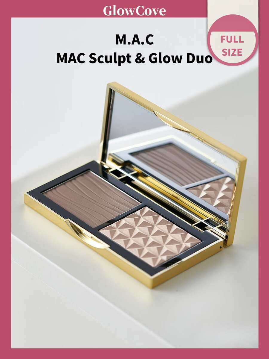 MAC Sculpt & Glow Duo | Omega Contour & Double Gleam Highlight | 2-In-1 Face Palette | Long-Wearing High Pigment - Two-color - View 1