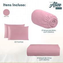Queen Size Bedding Set, 600 Thread Count Egyptian Cotton, 4-Piece Fitted Sheet Set With Elastic And Hemstitch, 100% Soft Premium - 乾枯玫瑰色 - 查看 3