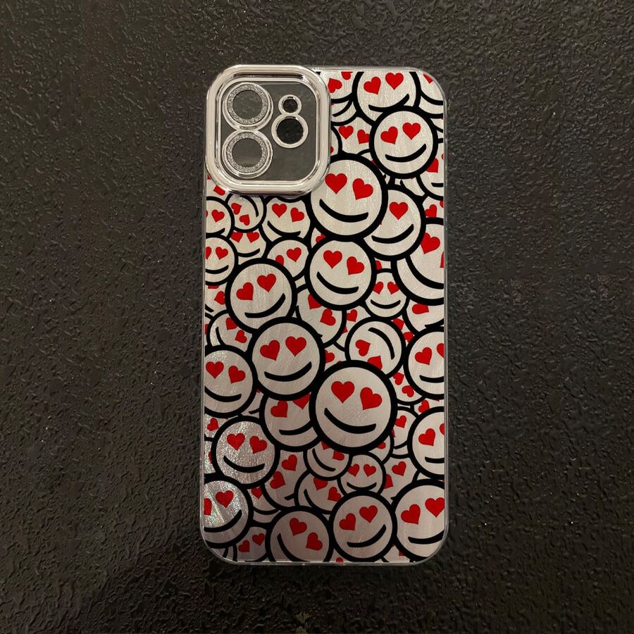 Funda de teléfono a la moda - Textura de satén plumoso Compatible con todos los modelos de teléfonos inteligentes Apple El regalo perfecto para ella, una opción ideal para San Valentín - Negro - Ver 1