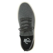 BR Sport Men's Breathable Knit Fabric Sneakers, Easy To Slip On, For Everyday Use Or Work, Super Soft, Original - Graphite - View 5