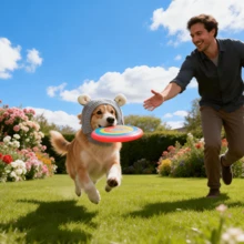 Sombrero adorable para perro, se mantiene firmemente en su lugar - Cuenta con un diseño de correa elástica ajustable que se adapta al 90% de los perros pequeños, incluso durante sacudidas intensas. - Rojo - Ver 8
