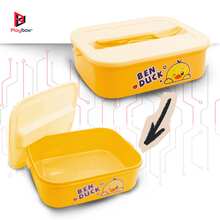 Lonchera Tipo Tóper 3 en 1 con Cubiertos y Asa Transportable Termorresistente YUDA16117 - Rosa coral - Ver 6