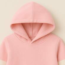 Girls' Warm Fleece Kangaroo Hoodie Sweatshirt - Baby Pink - View 3