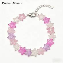 222 Pink-Purple Three-Dimensional Star Beads With A Plump Shape And Delicate Crackle Glaze Texture. Ideal For DIY Bracelets, Necklaces, Earrings, And More. Easy To Use, Perfect For Craft Lovers To Create Jewelry In A Variety Of Styles. - 粉色 - 查看 4