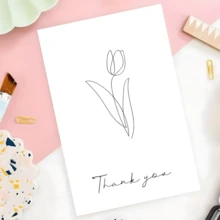 1 张精美风信子和“谢谢”字样贺卡，适用于婚礼、感恩节、母亲节等场合 - 英文，纸质，感谢卡 | 精美贺卡 | 厚纸，日常贺卡 - 均碼 - 查看 7