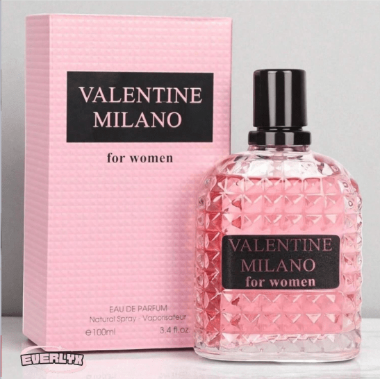  Everlyx - Valentine Milano Perfume For Women 100ml Eau De Parfum - Floral And Sophisticated Feminine Fragrance With Sweet And Velvety Notes - Luxury Style Cut Glass Bottle - Perfect For Gift Or Daily Use - ✅ Shipping In 24/48h