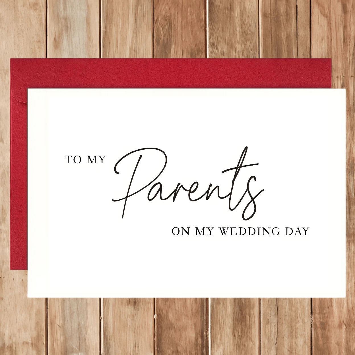1 PC Wedding Day Greeting Card Set For Parents, Including A Card For The Father And A Card For The Mother, Wedding Greeting Cards, And Wedding Cards For Parents. - One Size Fits All - View 1